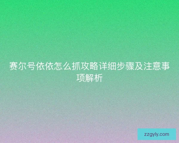 赛尔号依依怎么抓攻略详细步骤及注意事项解析